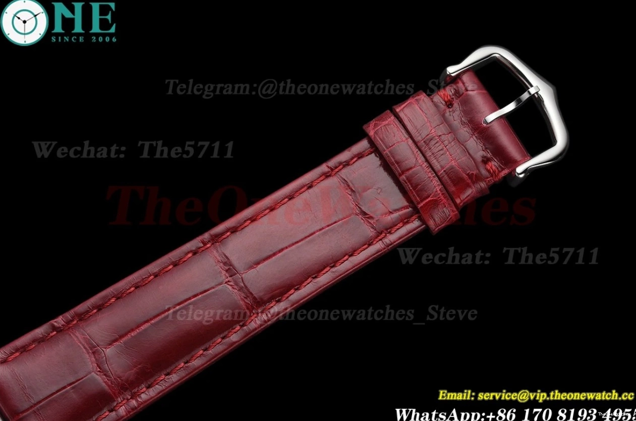 SS DRF Alligator LE Tank Leather 25.5mm Quartz Dial Red Must 0523